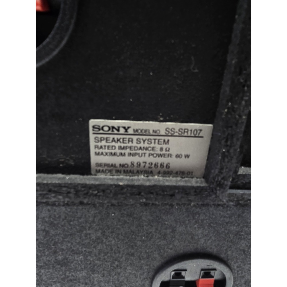 Sony Speaker System 2) SS-SR107 speakers 1 Center SS-CT301 Surround Sound Radio - Picture 3 of 4